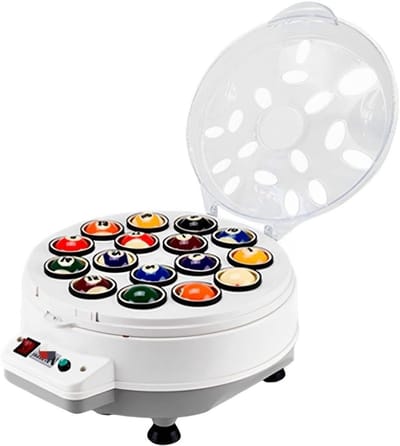 Poolbal Polijstmachine - Biljartbal Reiniger - Ballen Onderhouden - Automatische 16 Ballen - 180W Vermogen - Zwart