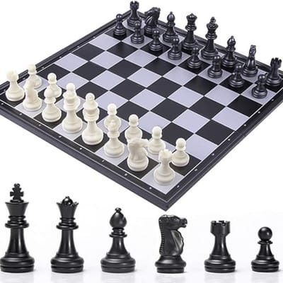 Zylo® Magnetisch Schaakspel - Magnetisch Schaakbord - Schaakbord - 37x37x3cm - Zwart