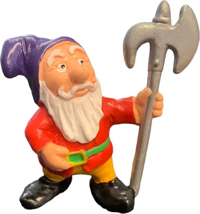 Sneeuwwitje en de 7 dwergen - Dwerg Bill - Speelfiguur - vintage - 7 cm