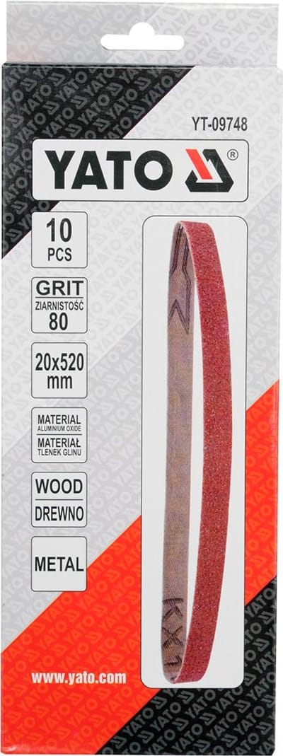 Yato - Oneindige Schuurband - 20x520mm - P80 - Voor Hout en Metaal