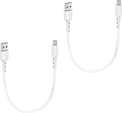 Usb kabel - Geschikt voor iPhone (Lightning) - 30cm kort