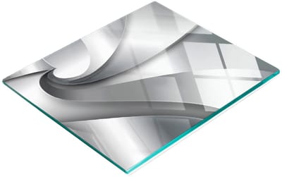 Decoratieve snij- en serveerplank voor glas met metalen spiraal, 60x52 cm