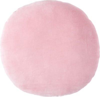 Homescapes fluwelen kussen, 40 cm rond, roze