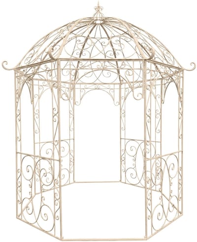 CLP Leila Tuinpaviljoen - Rozenpaviljoen Jugendstil - Klimrek voor Rozen & Planten - antiek/creme