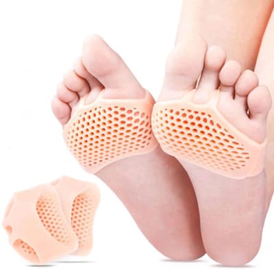 Antislip Voorvoet Beschermer I Voetkussen I Voetpad I 1 Paar I Siliconen I Ademend I Anti Slip I Ergonomisch Beige