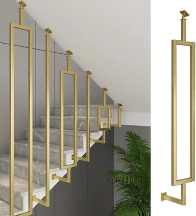 Trapleuning - Balustrade - Valbeveiliging - Verstelbare Basis - 106 cm - Goud