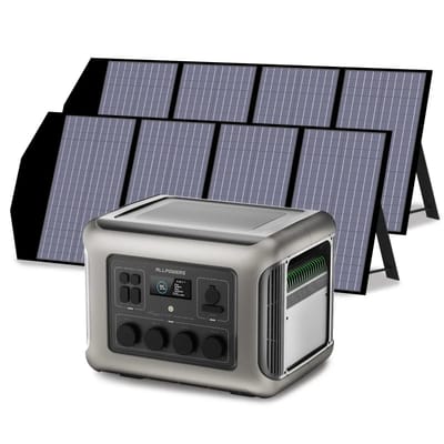 ALLPOWERS Zonnegeneratorset 2500W (R2500-V2 + SP029 140W zonnepaneel) - R2500-V2+2PCS SP029 140W zonnepaneel