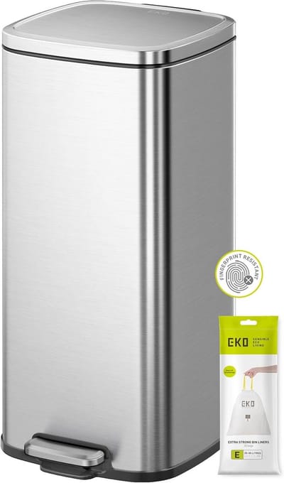 RVS Pedaalemmer met Soft-Close Deksel - 30 Liter - Ideaal voor Keuken en Kantoor