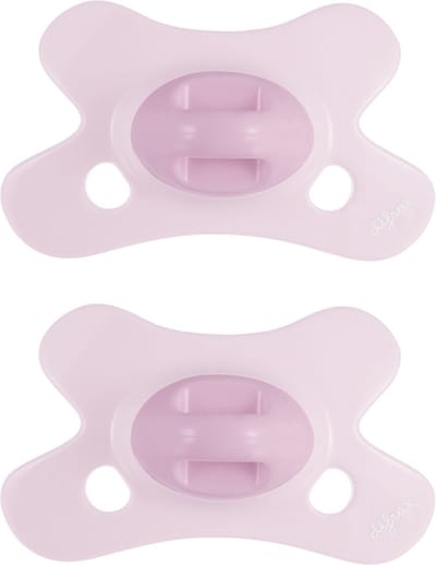 Difrax Fopspeen Natural - 0 tot 6 Maanden - Lichtroze - 2 Stuks