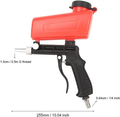Dailygoods- Zandmachine mini - Draagbare Zandblaster - Pneumatische Zandstraalmachine - Luchtverbruik 700cfm - Capaciteit 21lbs - Gewicht 0,81 kg - Zandstraalpistool