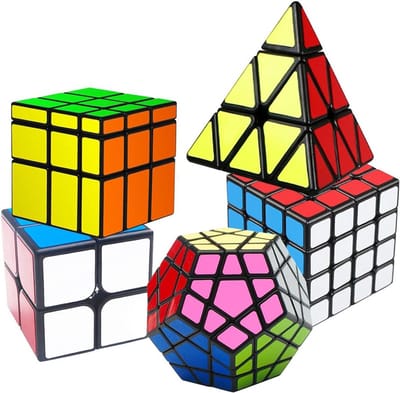 Magische Kubus Set - Hersenkraker Puzzels - Mentale Training - Vijf Verschillende Puzzels - 5 Stuks - Meerkleurig