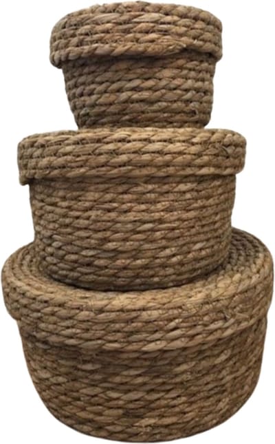 Arti Casa Manden met Deksel 3 Stuks - Multifunctionele Opbergbox - Mandjes in S,M en L