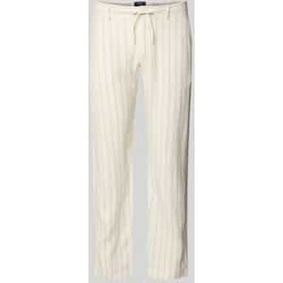 regular fit broek van mix van linnen en viscose