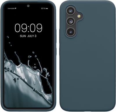 kwmobile telefoonhoesje geschikt voor Samsung Galaxy A54 5G - Hoesje met siliconen coating - Smartphone case in leisteen