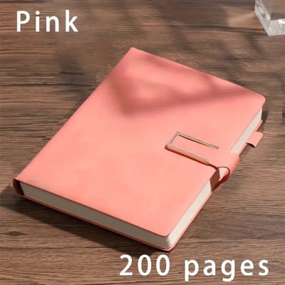 PolkaHome® Extra Dikke A5 Notitieboek – Vintage Dagboek, Notebook, Notitieboekje, Schrift met Magnetische Sluiting, Boekmerk (21x15 cm) roze