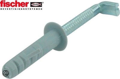 Fischer Muurplug/Haak-Wit SB 8/7 K - 2 Stuks