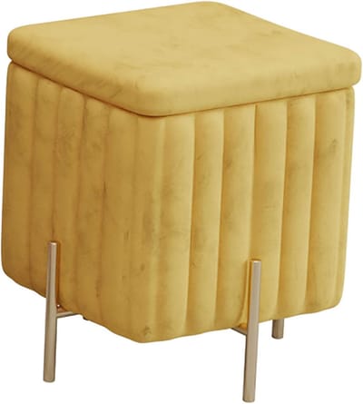 Opbergkruk - Voetenbankje - Schoenen wisselen - Verborgen opslagruimte - 45x45x42cm - Groen