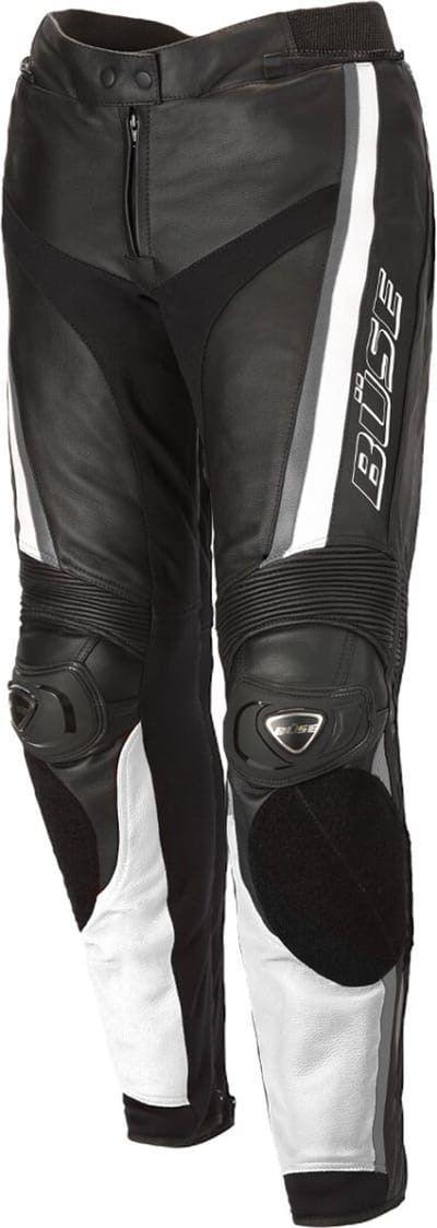 Büse Mille Dames Zwart Wit Leren Broek - Broek