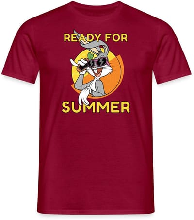 Looney Tunes Bugs Bunny Ready For Summer T-Shirt Heren
