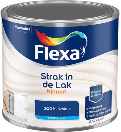 Flexa - Strak In De Lak Binnenlak Zijdeglans - 100% Krokus - Mengverf - 500 Ml