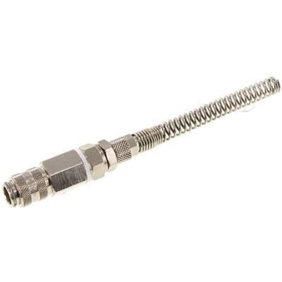 Vernikkeld Messing DN 5 Luchtkoppeling Snelkoppeling 4x6 mm Push-On Buigbescherming Draaibaar - CLS5-NPD-BN-4