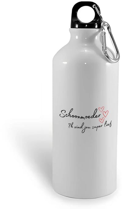 Hacebo® - schoonmoeder ik vind jou super lief waterfles - Mama - de liefste schoonmoeder - Moeder cadeautjes - moederdag - verjaardag - geschenk - kado - water fles - 400ML
