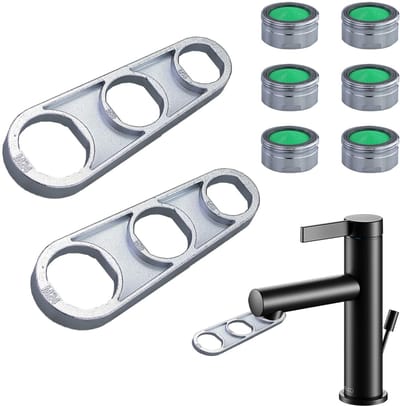 Dailygoods- Kraanbeluchter - 2 Stuks - Zinklegering - M16/M18/M20/M22/M24/M28 - Kraanstraalregelaar - Verwijderingsgereedschap - Duurzaam - Kraanaccessoire