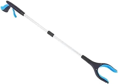 Opvouwbare Vuilnisclip - Schoonmaak Grijper - Afval Oppakken - Sterke Grip Klauw - 3 stuks - Blauw