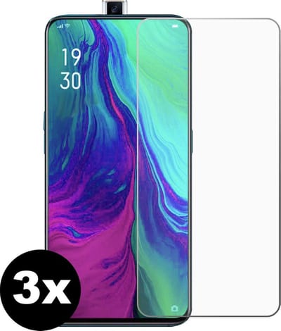 Screenprotector - 3 Stuks - Geschikt voor OPPO Reno 2Z - Extra Sterk - Beschermglas - Gehard Glas - Tempered Glass - Screen Protector