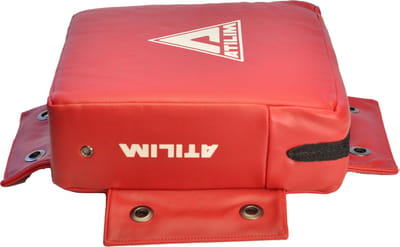 ATILIM FightersGear PU Leather/Kunstleer - Wall Fitness Strike Focus Punch Portable Target Training Foam Muay Thai Kick Box MMA Wing Chun Muur Pad Bag - Red Rood