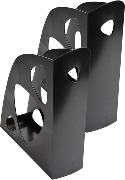 Tijdschriftenhouders ECOMAG Ecoblack, voordelige houder voor tijdschriften, catalogi, magazines en documenten in A4 – en A4+ formaat – Breedte 7,7 cm – Zwart