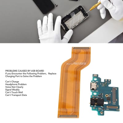 Flexkabel Oplaadpoort Vervanging USB Poort Connector Reparatie Oplaadbord Poort Dock voor Samsung Galaxy A40 A405F gray