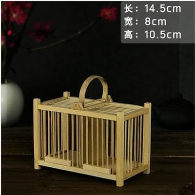 Cage à sauterelle Boutique Bambou Tissé Bambou Avec Tiroir Cage pour animal de compagnie