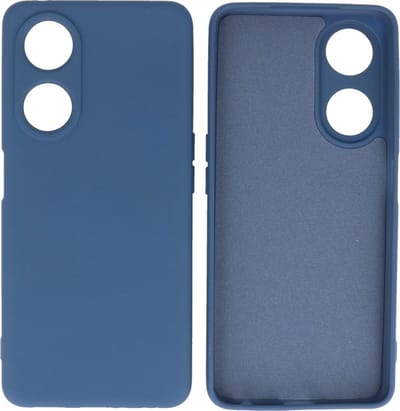 Hoesje Geschikt voor OPPO A98 5G - Fashion Telefoonhoesje Backcover - Siliconen Hoesje - Navy
