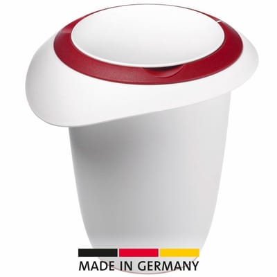 Westmark Beslagkom met tweedelige deksel, 1 l, met schenktuit, kunststof, wit/rood, 3151227R
