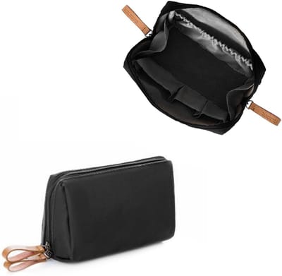 Multifunctionele Draagbare Cosmetica Tas voor Vrouwen, Ideaal voor Reizen, Badkamer en Organisatie, Zwart