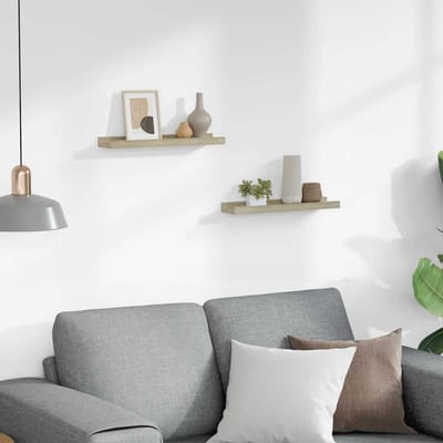 vidaXL - Wandplanken - 2 - st - Sonoma - eiken - 40x9x3 - cm