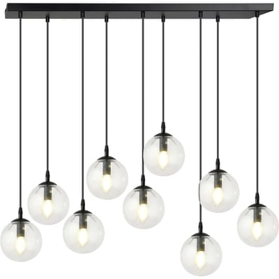Glazen hanglamp eetkamer Cosmo 9-lichts | NADUVI Collection