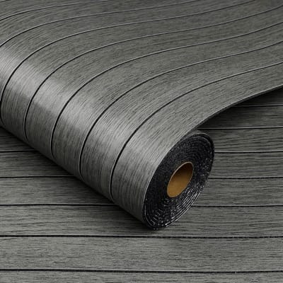 Zwarte 3D wandpanelen met houtlook - Zelfklevende wandbekleding voor slaapkamer, woonkamer en kantoor - 30CMx2M
