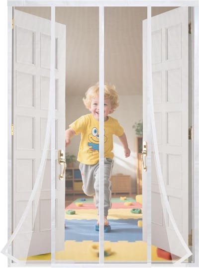 Vliegengaas voor Raamdeur 29 x 230 cm - 4 Stuks, Muggennet voor Deuren, Anti-Vliegen en Balkonbescherming, Ideaal voor Terrassen en Woonkamers