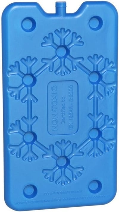 Gerimport Koelelementen plat - 400 ml - 14 x 24 cm - blauw - kunststof