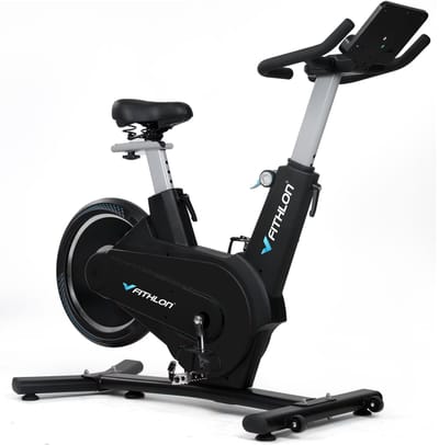 Fithlon Le Tour Hometrainer - Fitnessfiets - Inclusief App - Kinomap & Zwift Compatibiliteit - Spinningfiets - Ergonomisch & Stil - Hometrainers Fitness voor Thuis