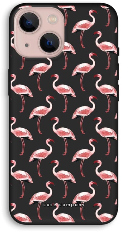 Case Company® - Hoesje geschikt voor iPhone 13 hoesje - Flamingo - Biologisch Afbreekbaar Telefoonhoesje - Bescherming alle Kanten en Schermrand
