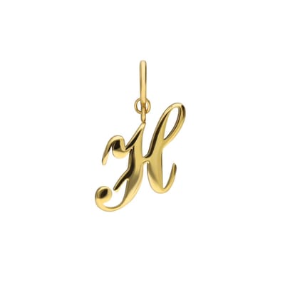 Lucardi Dames Stainless steel goldplated letterhanger voor dames - Hanger - Staal - Goudkleurig