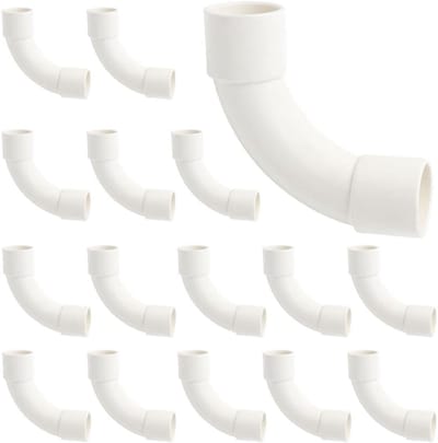 Set van 20 M20 Pijpkoppelingen 90 Graden Waterdicht Isolatie Rigid PVC voor Bouwprojecten en Landbouwirrigatie