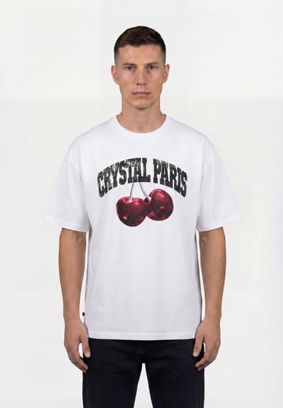 Crystal Paris Oversized T-shirt Cherry