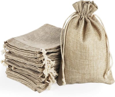 30 Stuks Herbruikbare Jute Geschenkzakken met Trekkoord - Lichte Opbergzakken voor Bruiloft, Sieraden, Kerstmis en Feest