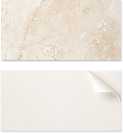 Kant-en-klaar vinylpaneel met decoratieve print, 100x50 cm, elegant marmerpatroon.