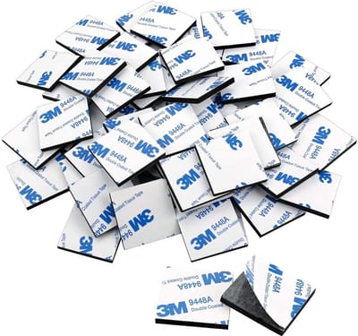 120x Zelfklevende Dubbelzijdige Schuimtape Vierkant Zwart - Sterke Montage Pads