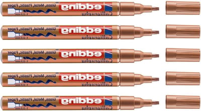 Markeerstiften Kalligrafie - Verfstiften Lakmarkers - Decoreren Gladde Oppervlakken - Sneldrogende Pigmentinkt - 1-25 mm Punt - Koper Metallic